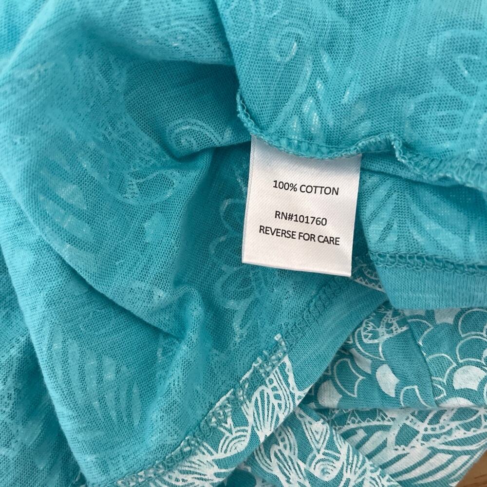 Palm Grove Woman Mint Green Seashell Top Size 3X NWO Tags - Picture 9 of 12